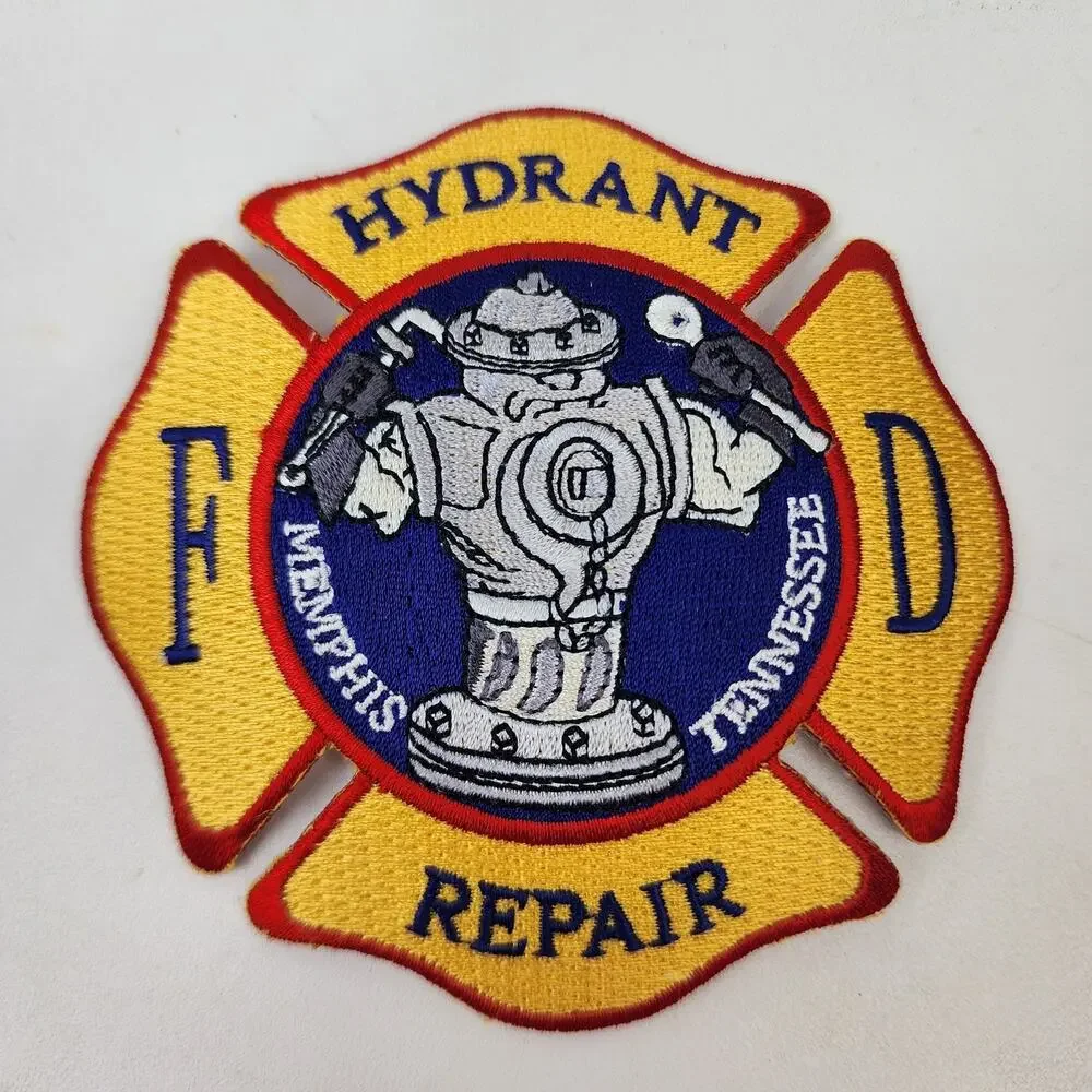 Lot of 4 Fire Dept Patches Tennessee Memphis Repair Education Marshalls Office